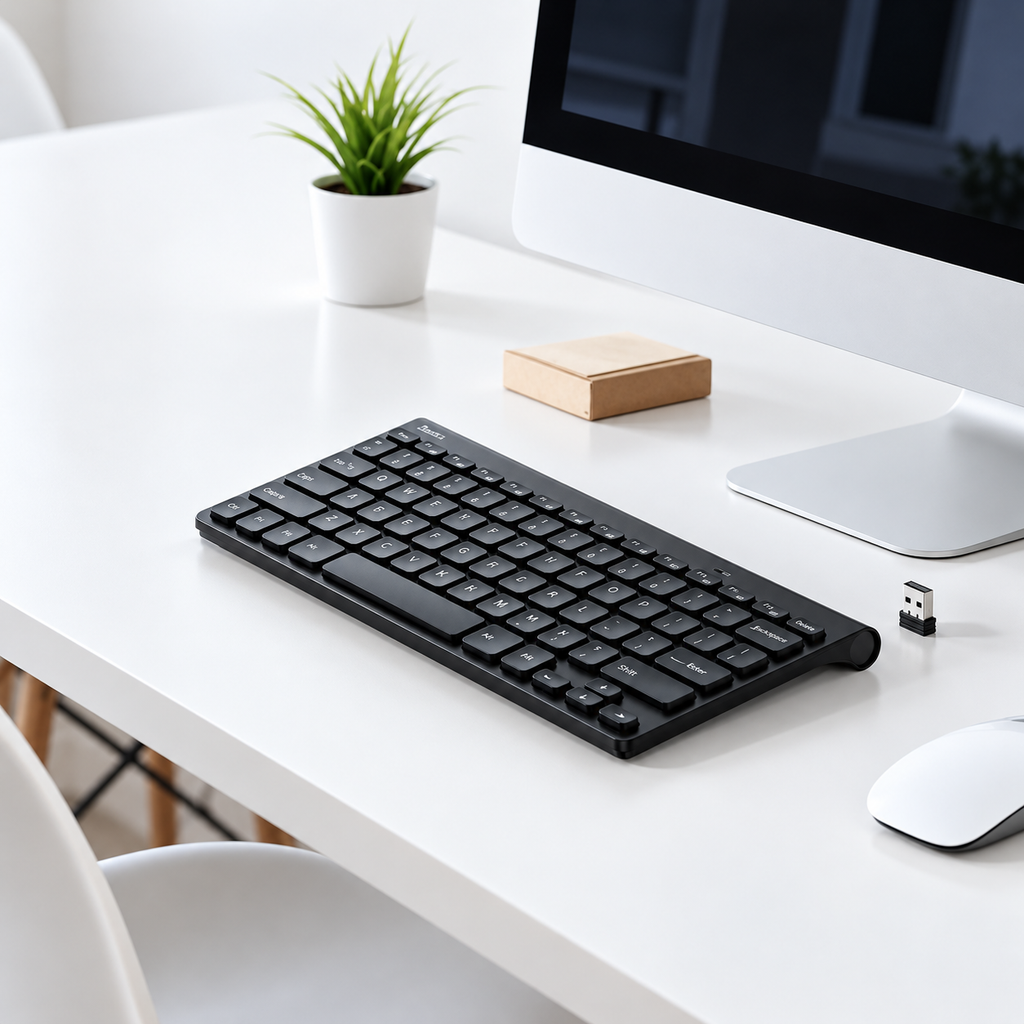 78 Key Compact 2.4G Wireless Mini Keyboard With Usb Nano Receiver